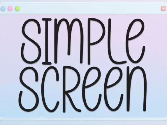 Simple Screen Display font