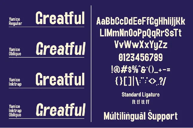 Yanice font