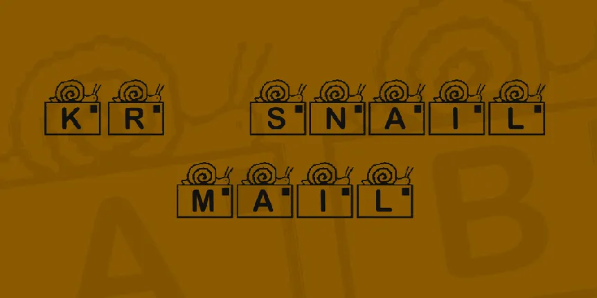 KR Snail Mail font