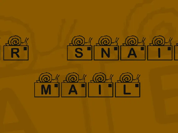 KR Snail Mail font