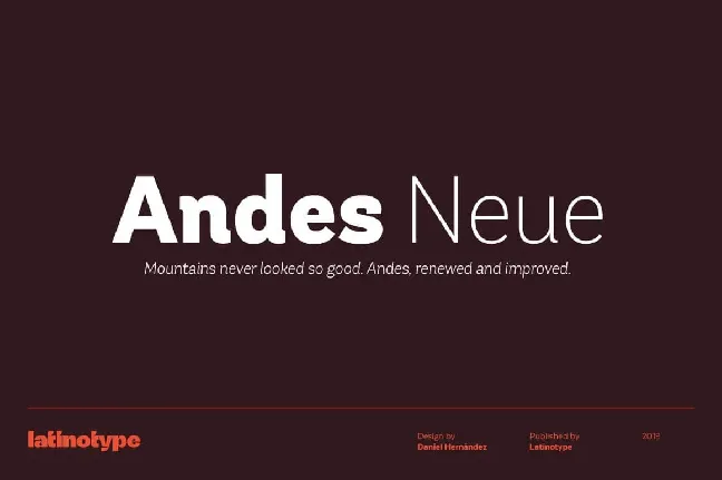 Andes Neue font