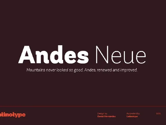 Andes Neue font