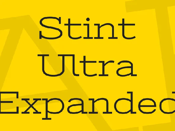 Stint Ultra Expanded font