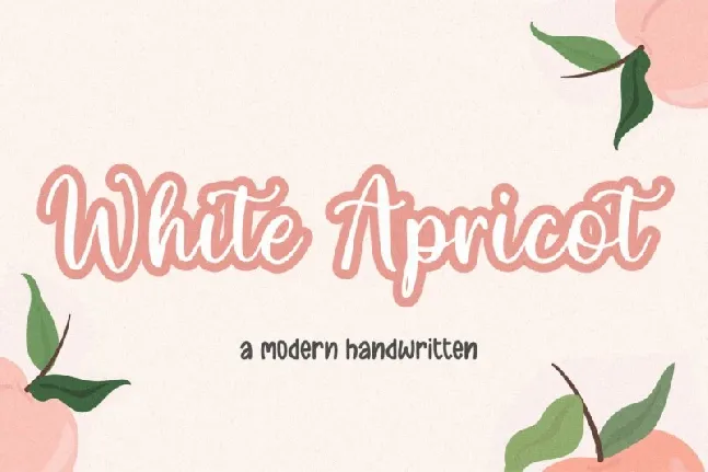 White Apricot font