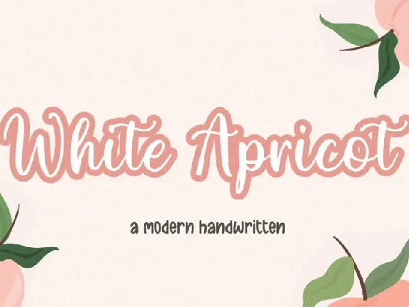 White Apricot font