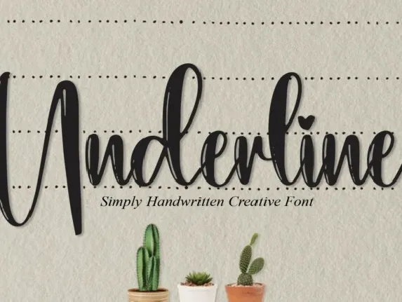 Underline Script font