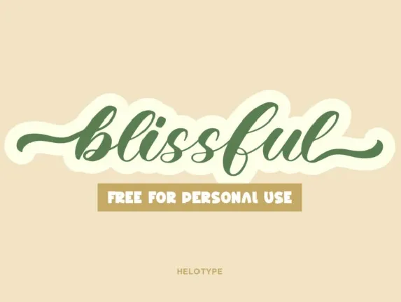 Blissful font