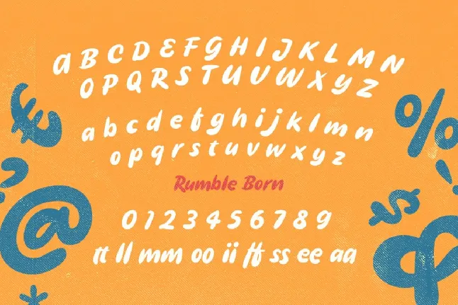 Rumble Born font