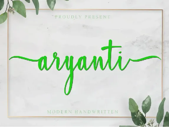 Aryanti-PERSONAL USE font