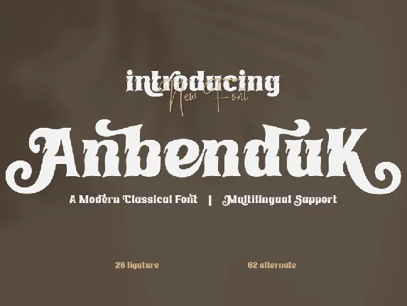 Anbenduktrial font