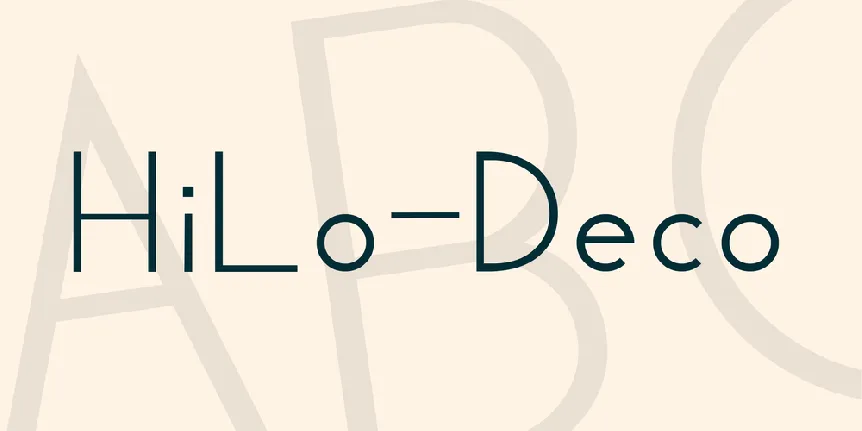 HiLo-Deco font