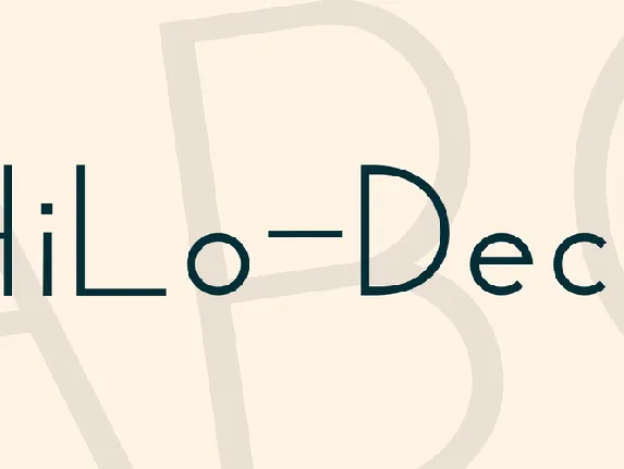 HiLo-Deco font