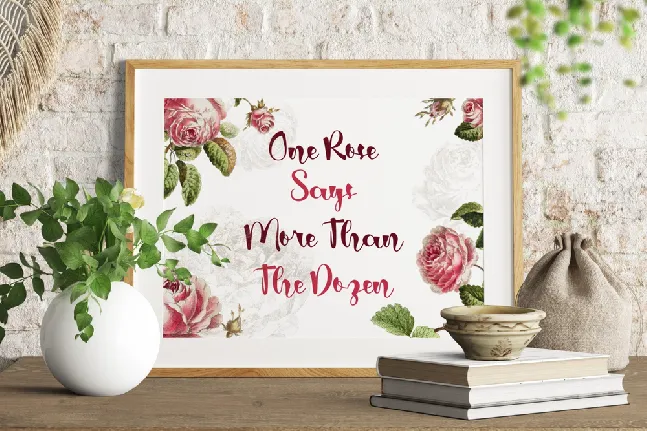 Curly Rose font