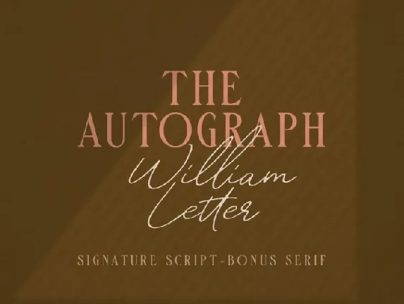 William Letter Signature font