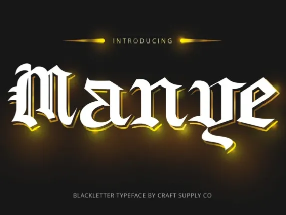 Manye font