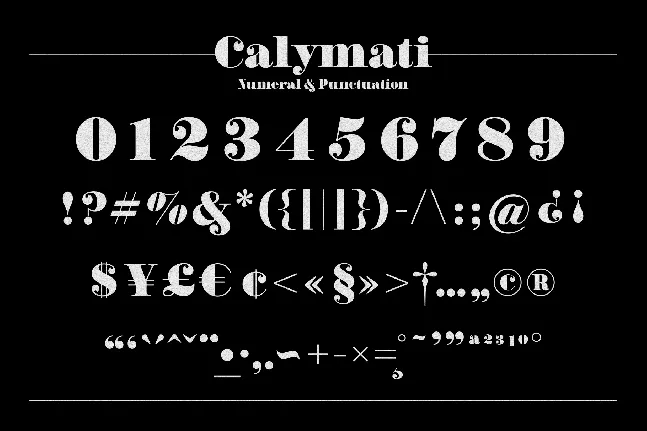 Calymati font