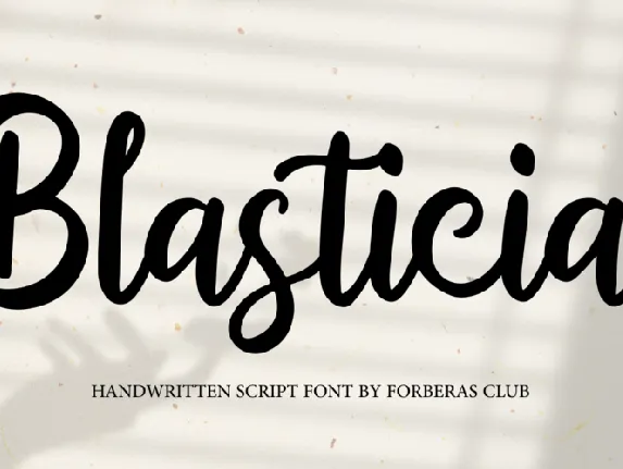 Blasticia Demo font