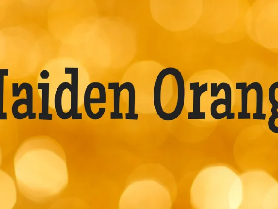 Maiden Orange font