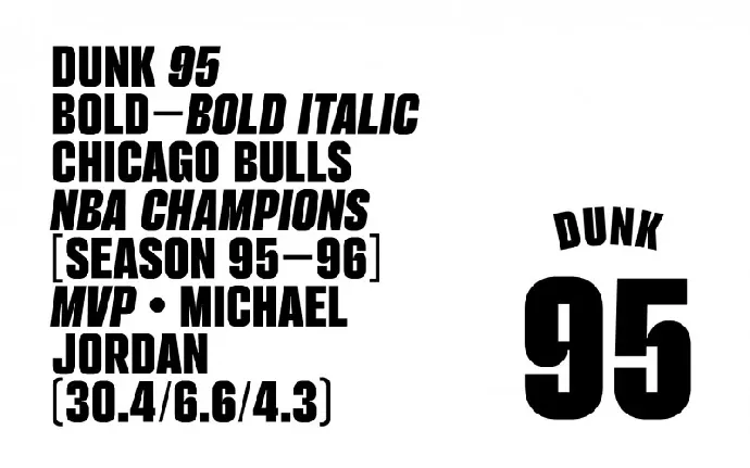 Dunk95 Family font