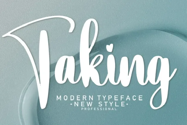 Taking Script font