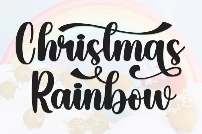 Christmas Rainbow font