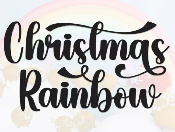 Christmas Rainbow font