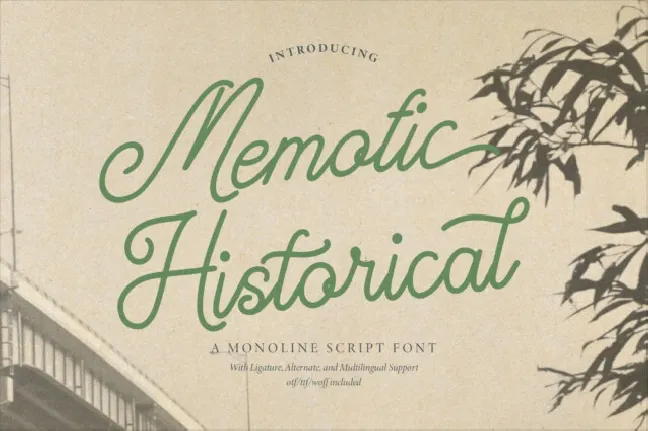 Memotic Historical font