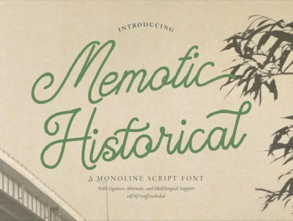 Memotic Historical font