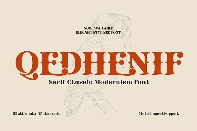 QEDHENIFtrial font