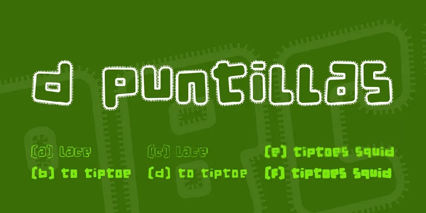 d puntillas font