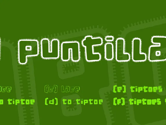 d puntillas font