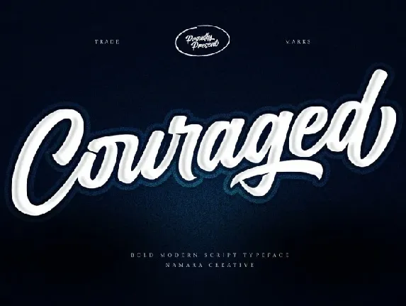 Couraged font