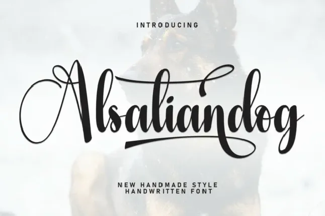 Alsatiandog Script font