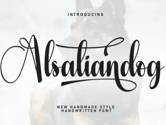 Alsatiandog Script font