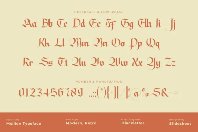 Mellion font