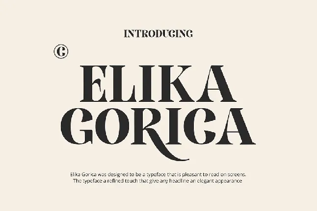 Elika Gorica font