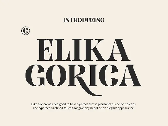 Elika Gorica font