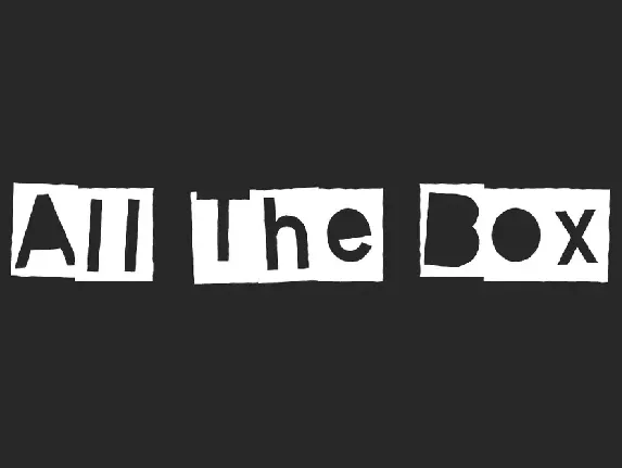 All The Box Demo font