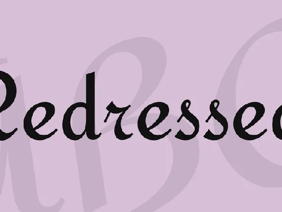 Redressed font