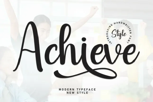 Achieve Script Typeface font