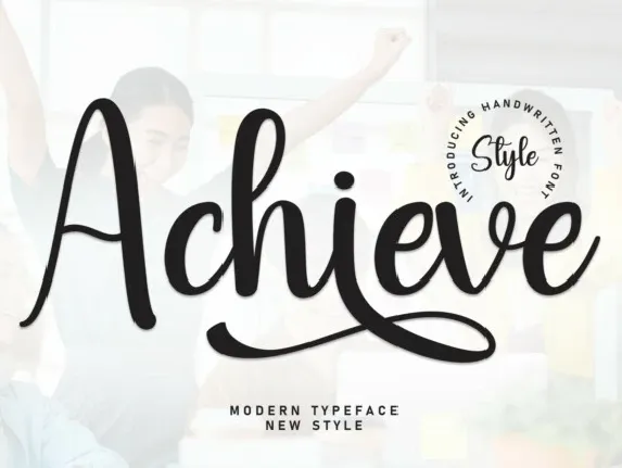 Achieve Script Typeface font