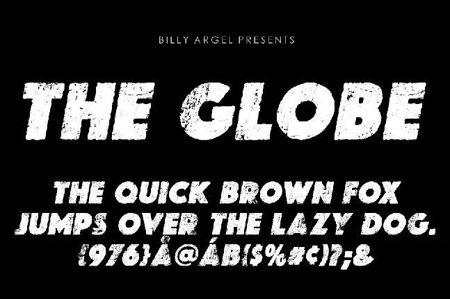 THE GLOBE PERSONAL USE font