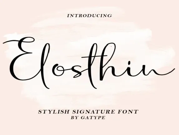 Elosthin Script font