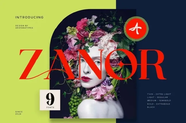 Zanor font