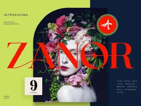 Zanor font