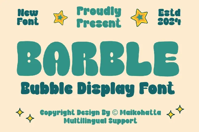 BARBLE font