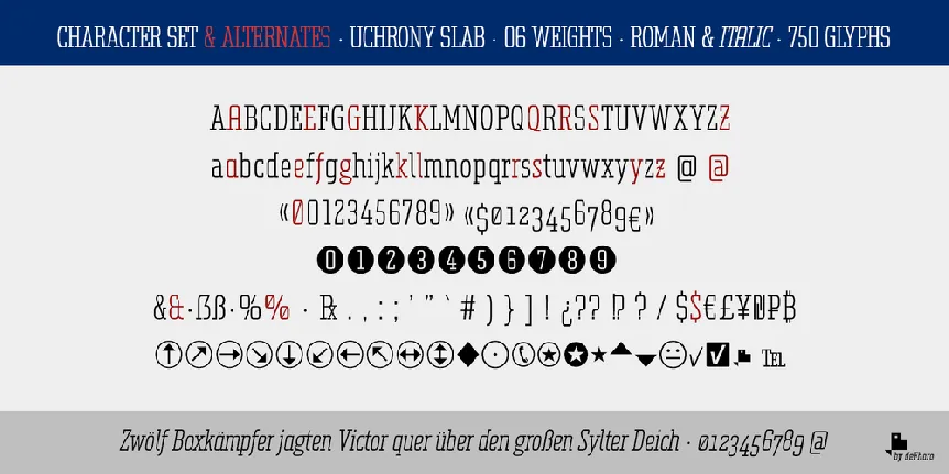 Uchrony Roman font