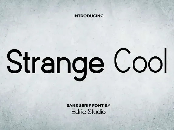 Strange Cool Demo font