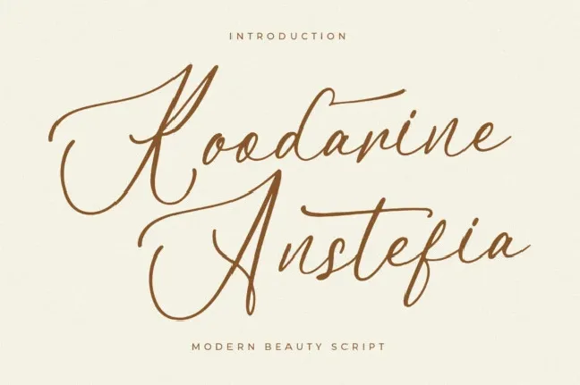 Koodarine Anstefia font