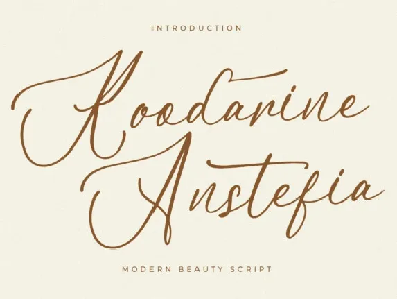 Koodarine Anstefia font